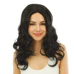 long curly black